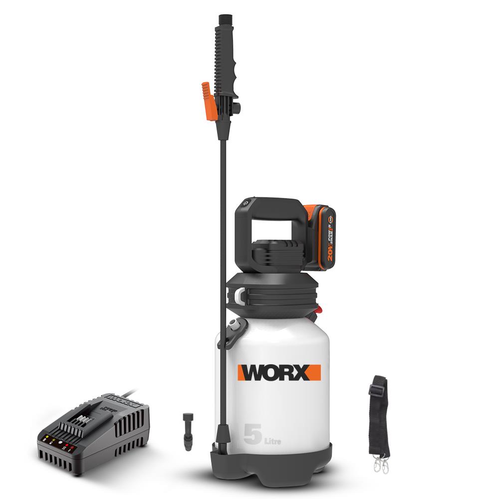 WORX WG829E 20Volt 2.0Ah. Li-ion 5Lt. Omuz Askılı Basınçlı İlaçlama ve Dezenfektan Pompası fiyatı