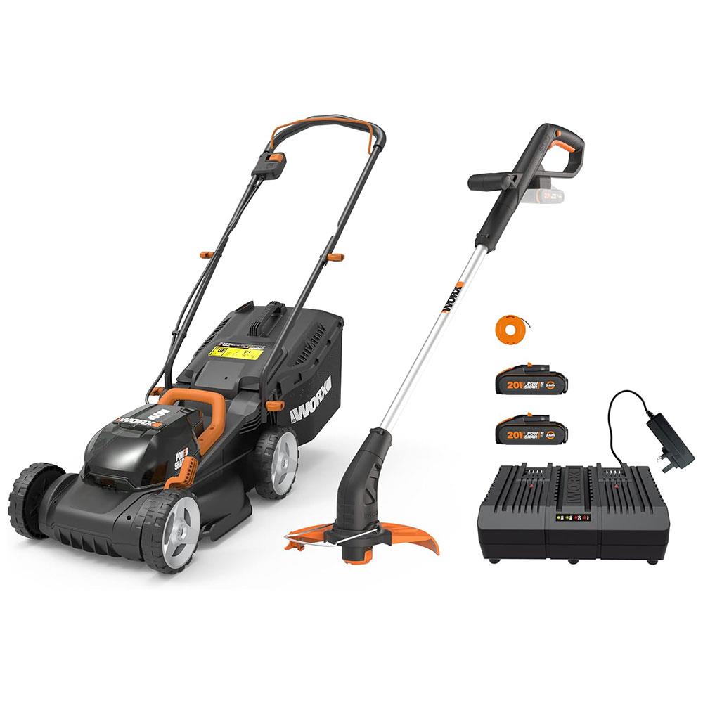 WORX WG927E 40Volt 2.0Ah. Li-ion 34cm Profesyonel Şarjlı Çim Biçme + WG157E.9 20Volt Misinalı Çim ve Kenar Kesme fiyatı