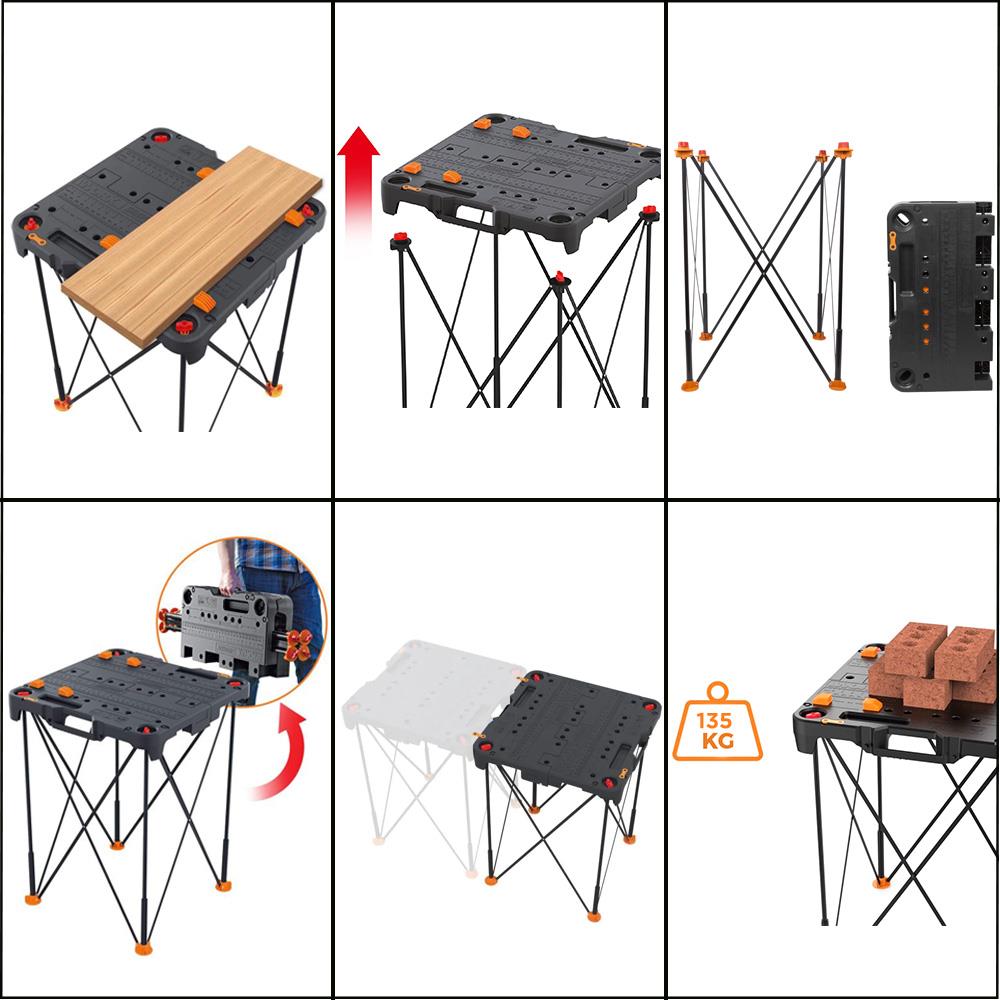 WORX WX066 Çok Fonksiyonlu Katlanabilir Çalışma Tezgâhı nasıl kullanılır
