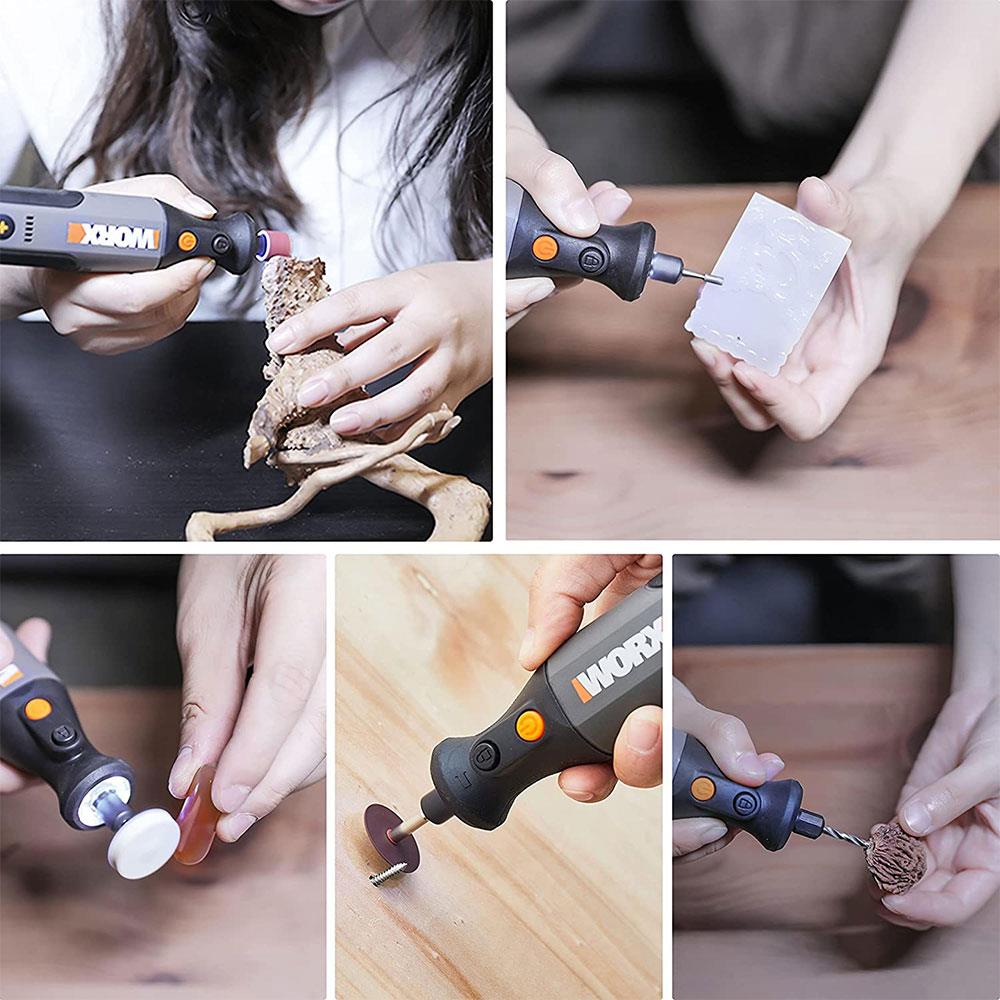 WORX WX106 8Volt Kalem Tipi Devir Ayarlı Profesyonel Gravür Makinesi + 21 Parça Aksesuar ne işe yarar