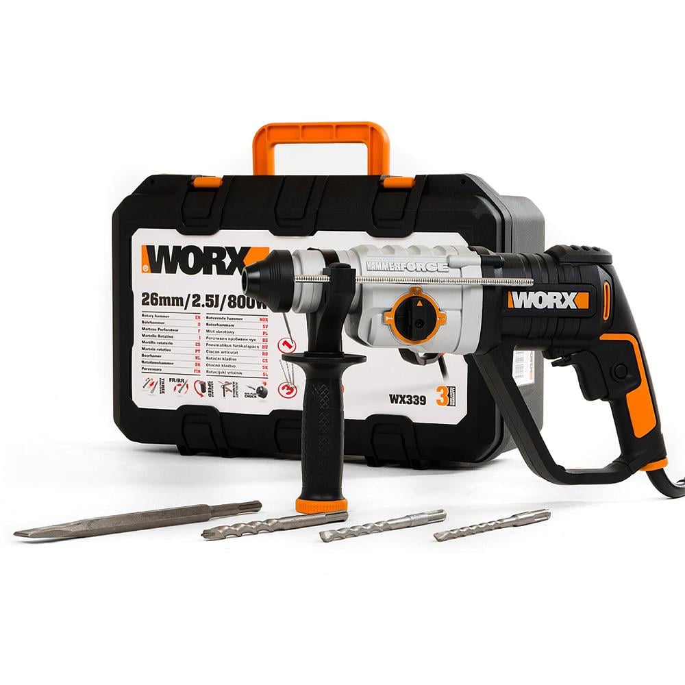 WORX WX339 800Watt 2.5J Profesyonel SDS-Plus Kırıcı/Delici + 4 Adet Uç fiyatı