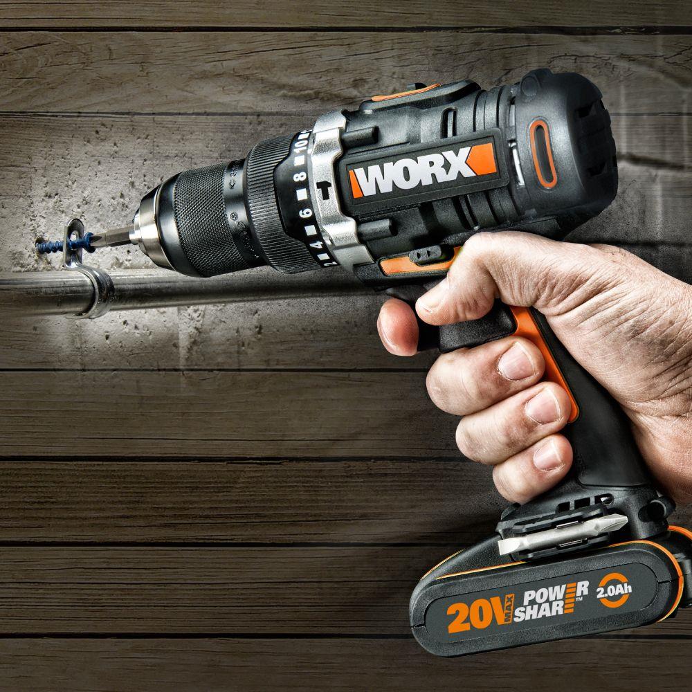 WORX WX352 20Volt/2.0Ah Li-ion Çift Akülü Kömürsüz Profesyonel Şarjlı Darbeli Matkap ne işe yarar
