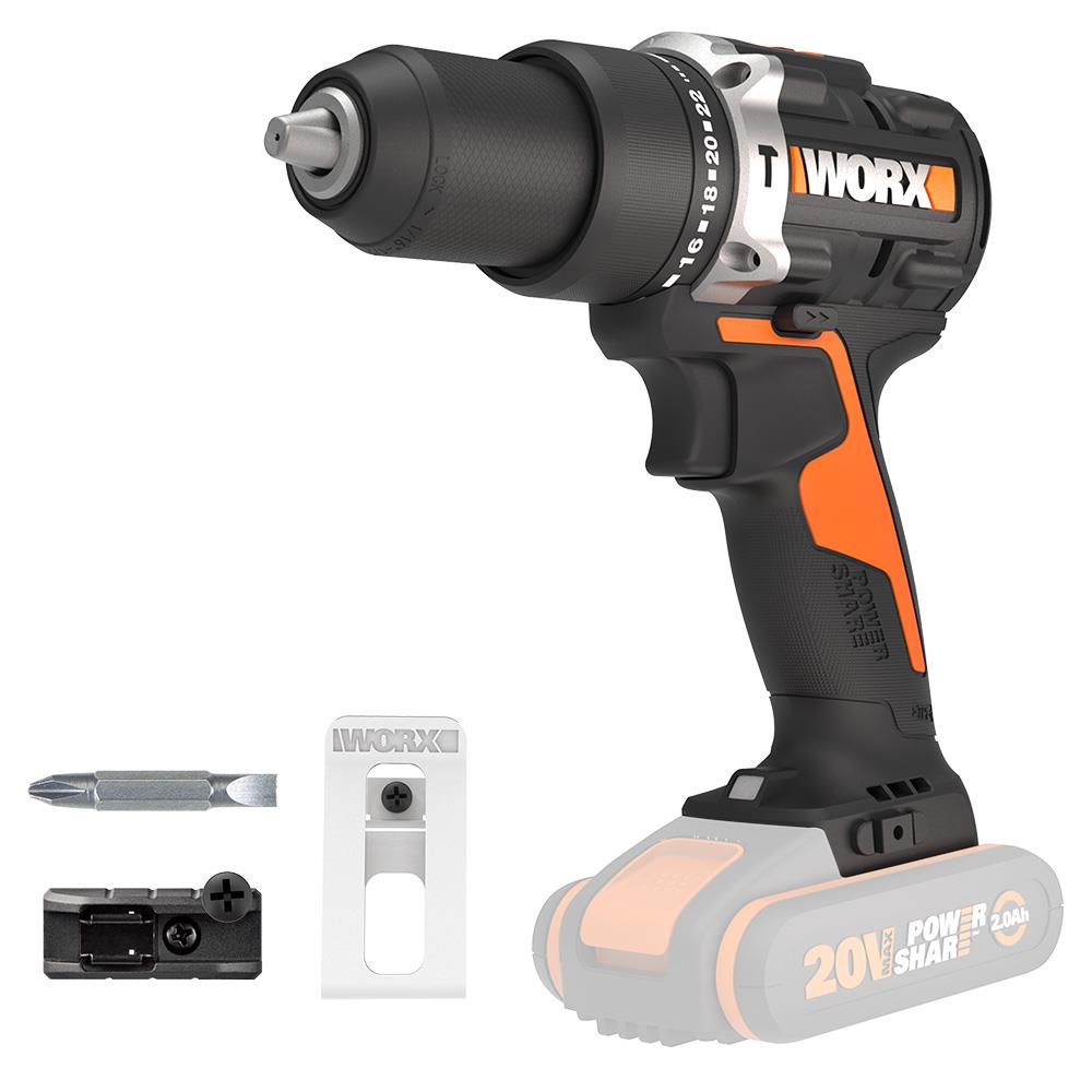 WORX WX352.9 20Volt Kömürsüz Profesyonel Şarjlı Darbeli Matkap (Akü Dahil Değildir) fiyatı