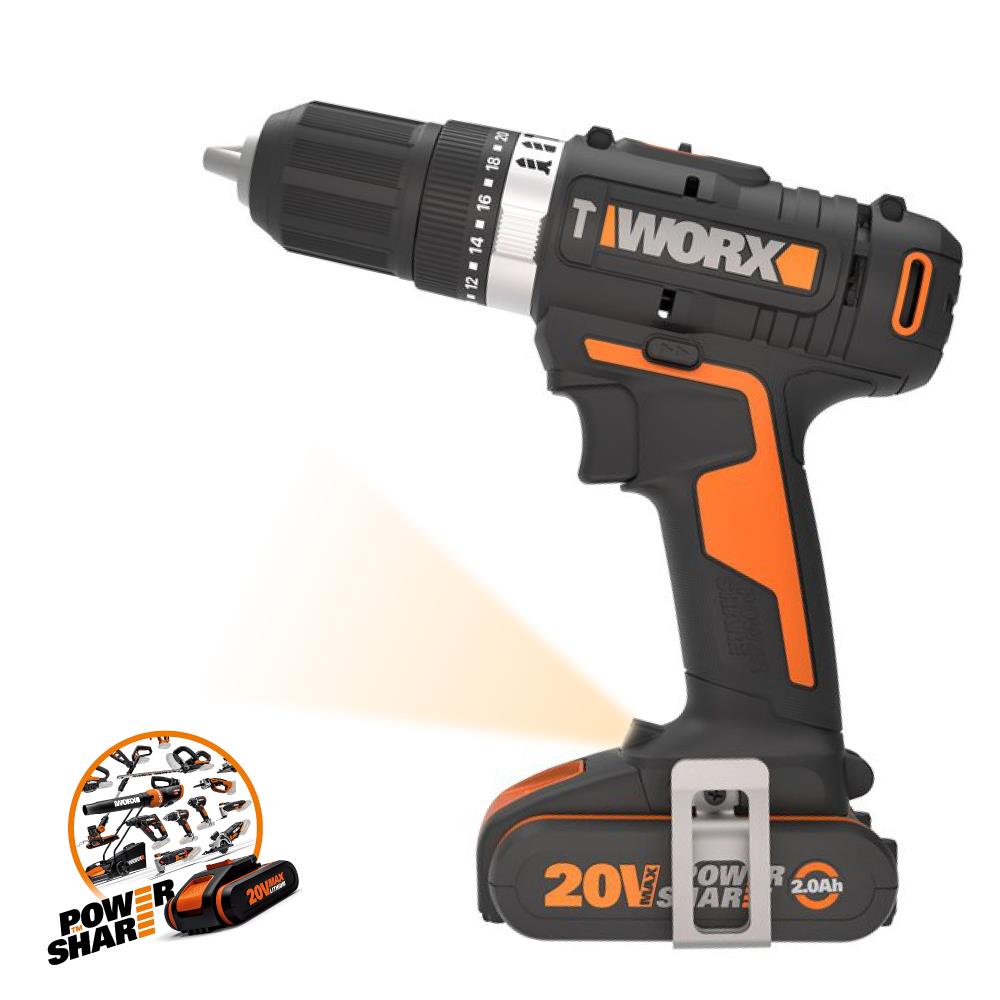 WORX WX370.1 20Volt/2.0Ah. Li-ion Çift Akülü Profesyonel Şarjlı Darbeli Matkap nasıl kullanılır