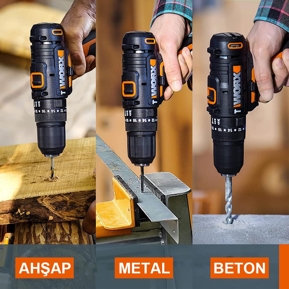 WORX WX370.9 20Volt Profesyonel Şarjlı Darbeli Matkap (Akü Dahil Değildir) ne işe yarar