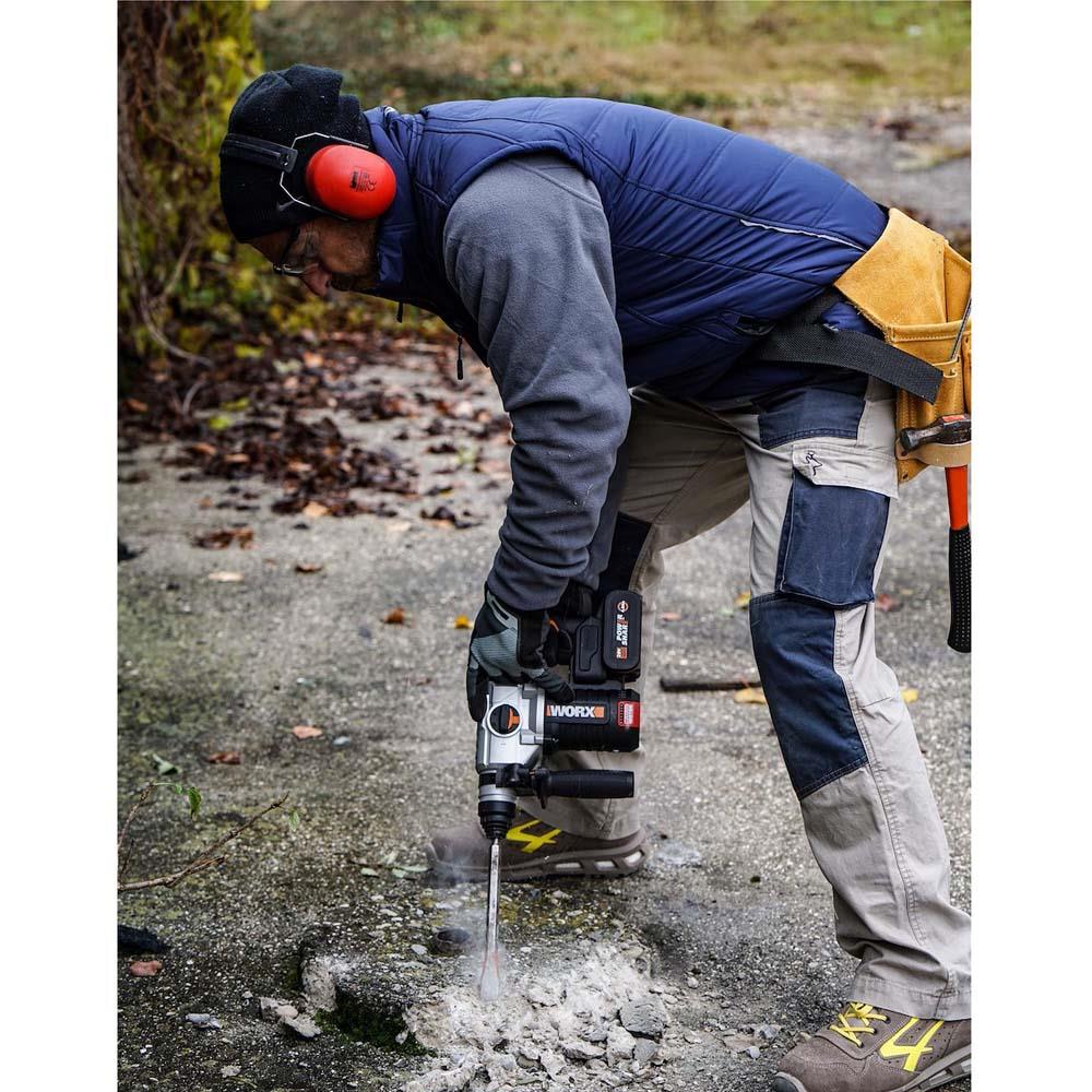 WORX WX380.9C 20Volt 2.0Ah. 2.2J Li-ion Tek Akülü Şarjlı Profesyonel SDS-Plus Pnömatik Kırıcı/Delici ne işe yarar