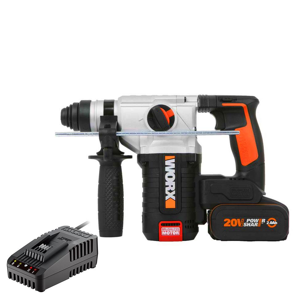 WORX WX380.9C 20Volt 2.0Ah. 2.2J Li-ion Tek Akülü Şarjlı Profesyonel SDS-Plus Pnömatik Kırıcı/Delici fiyatı