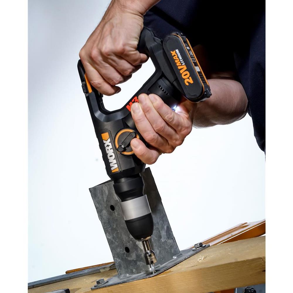 WORX WX390.1 20Volt 2.0Ah. Li-ion 1.2J Profesyonel SDS-Plus Pnömatik Çift Akülü Şarjlı Matkap + 8 Adet Uç + Mandren ne işe yarar