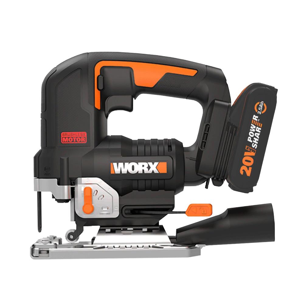 WORX WX542 20Volt 2.5Ah. Li-ion Tek Akülü Profesyonel Kömürsüz Şarjlı Dekupaj Testere fiyatı