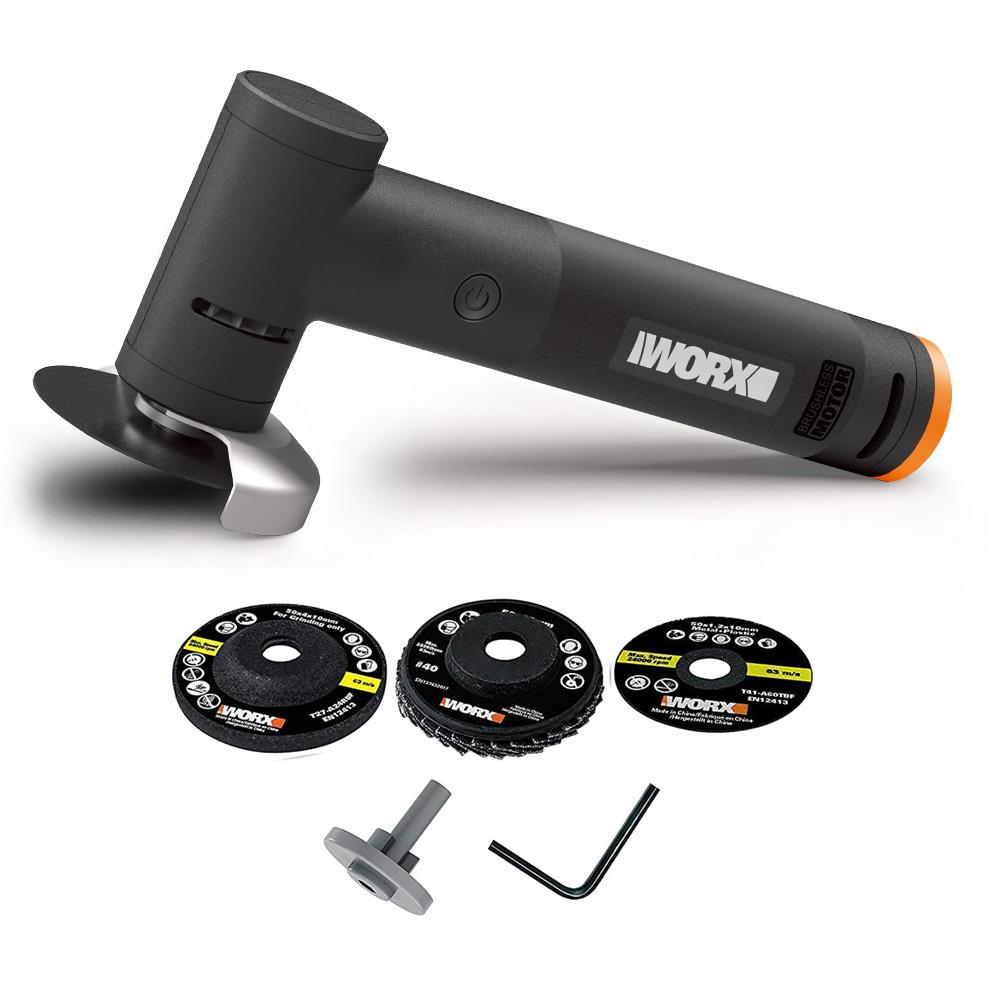 WORX WX741.9 MAKERX 20Volt Kömürsüz Profesyonel 50mm Avuç Taşlama + 3 Aksesuar (Akü Dahil Değildir) fiyatı