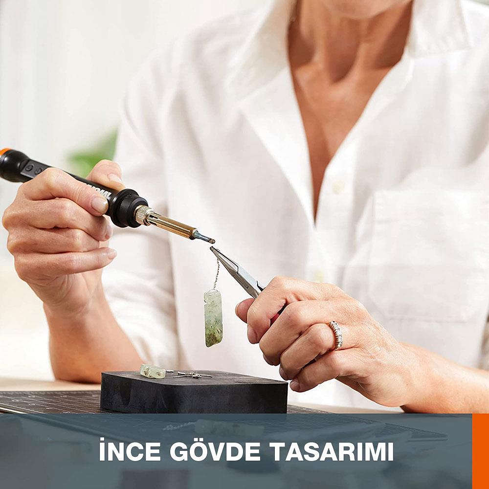 WORX WX744.9 MAKERX 20Volt Profesyonel Dijital Lehim Tabancası + 12 Aksesuar (Akü Dahil Değildir) ne işe yarar