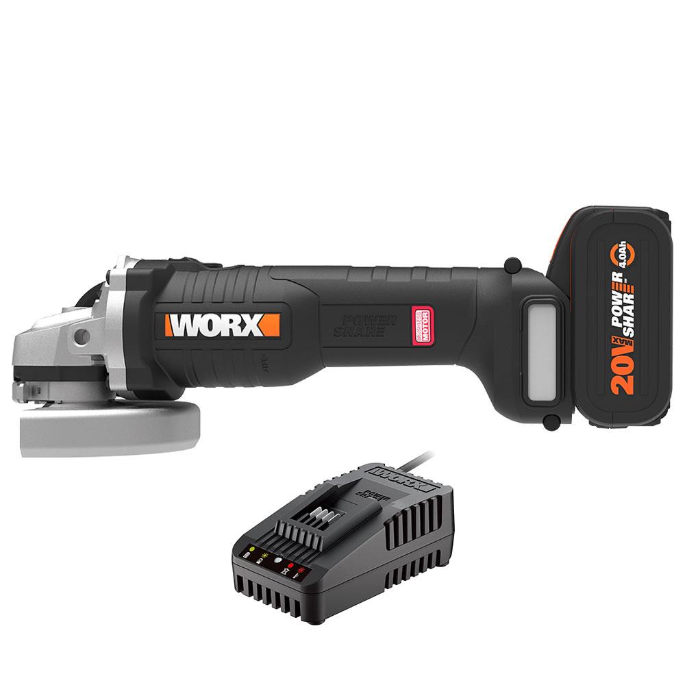 WORX WX812.9C 20Volt 2.0Ah. 125mm Kömürsüz Profesyonel Tek Akülü Şarjlı Avuç Taşlama fiyatı