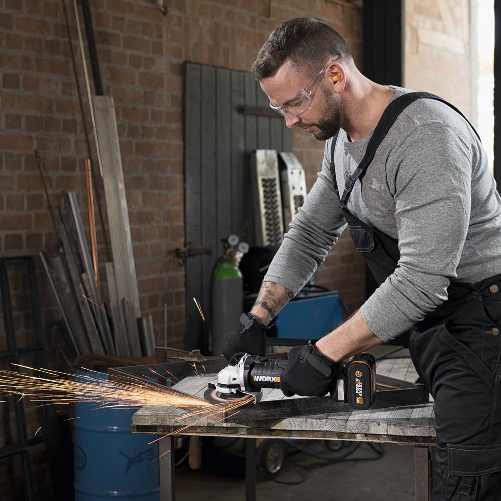 WORX WX812.9C 20Volt 2.0Ah. 125mm Kömürsüz Profesyonel Tek Akülü Şarjlı Avuç Taşlama ne işe yarar