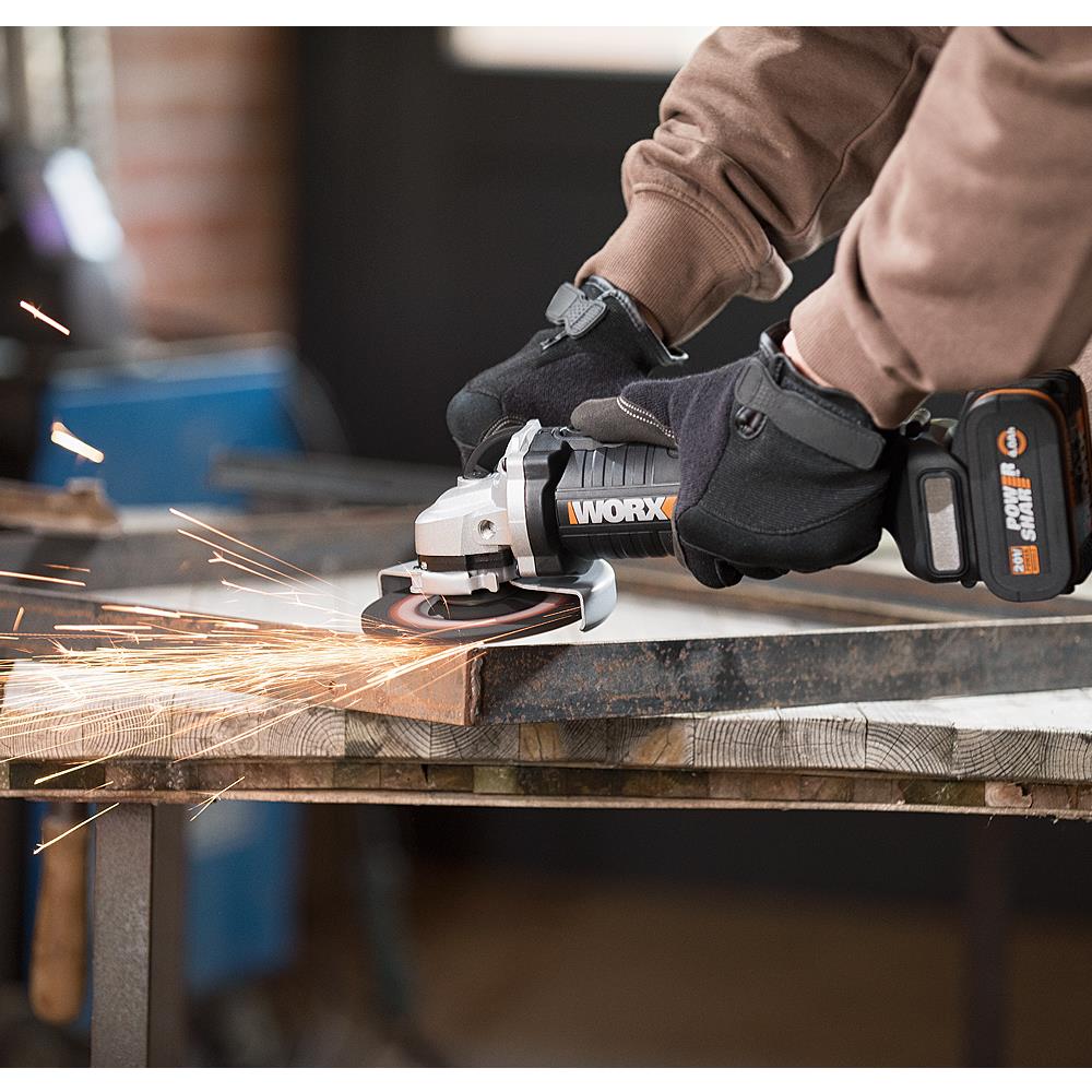 WORX WX812.9C 20Volt 2.0Ah. 125mm Kömürsüz Profesyonel Tek Akülü Şarjlı Avuç Taşlama nasıl kullanılır