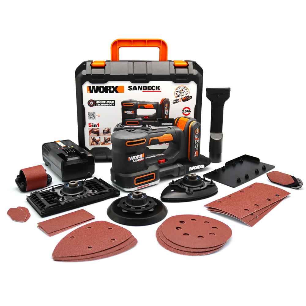 WORX WX820 20Volt 2.0Ah. Li-ion Profesyonel Devir Ayarlı Çok Amaçlı Şarjlı Zımpara fiyatı