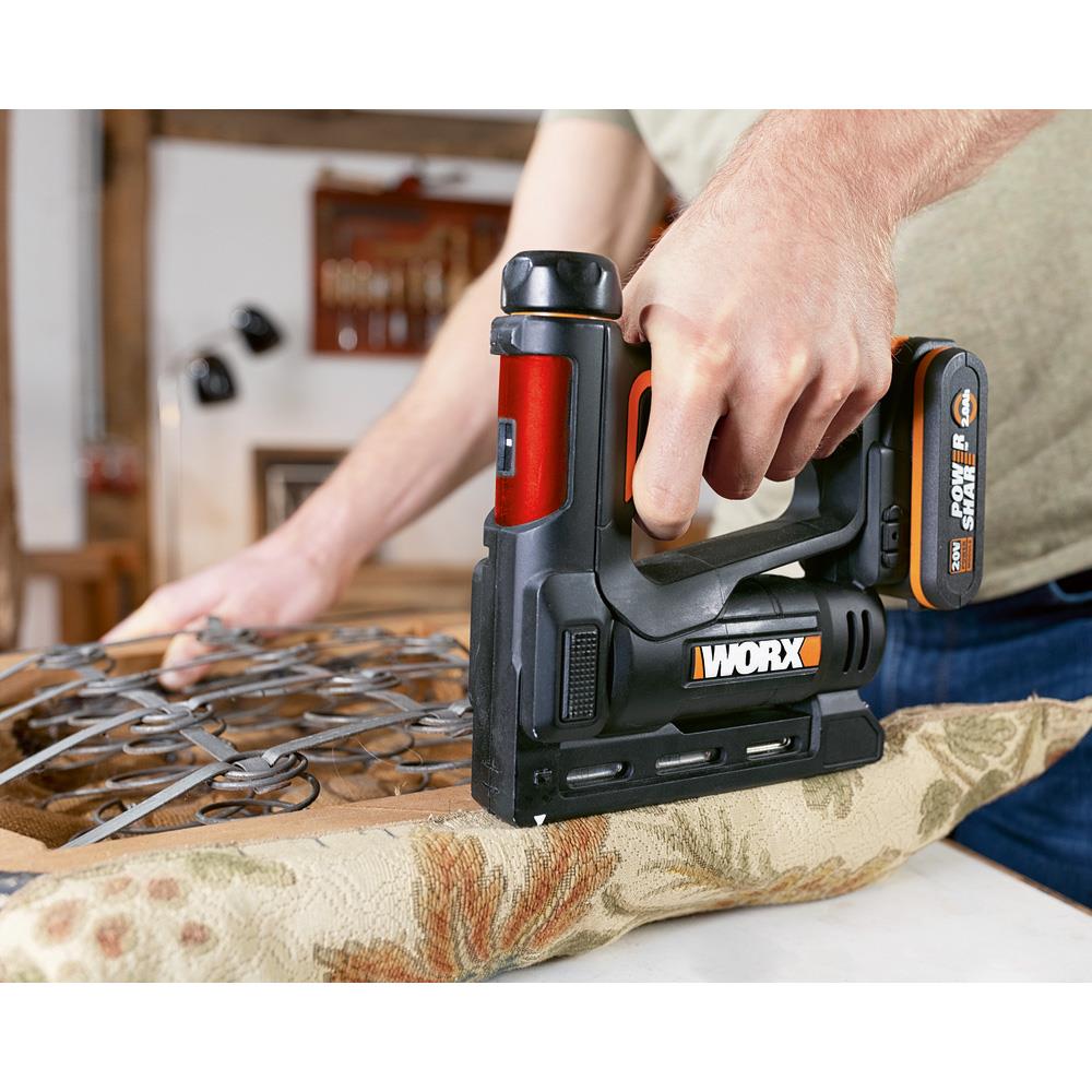 WORX WX843 20Volt/2.0Ah. Li-ion Şarjlı Profesyonel 6-14mm Zımba ve 15mm Çivi Çakma + 3500 adet Yedek Zımba ve Çivi ne işe yarar