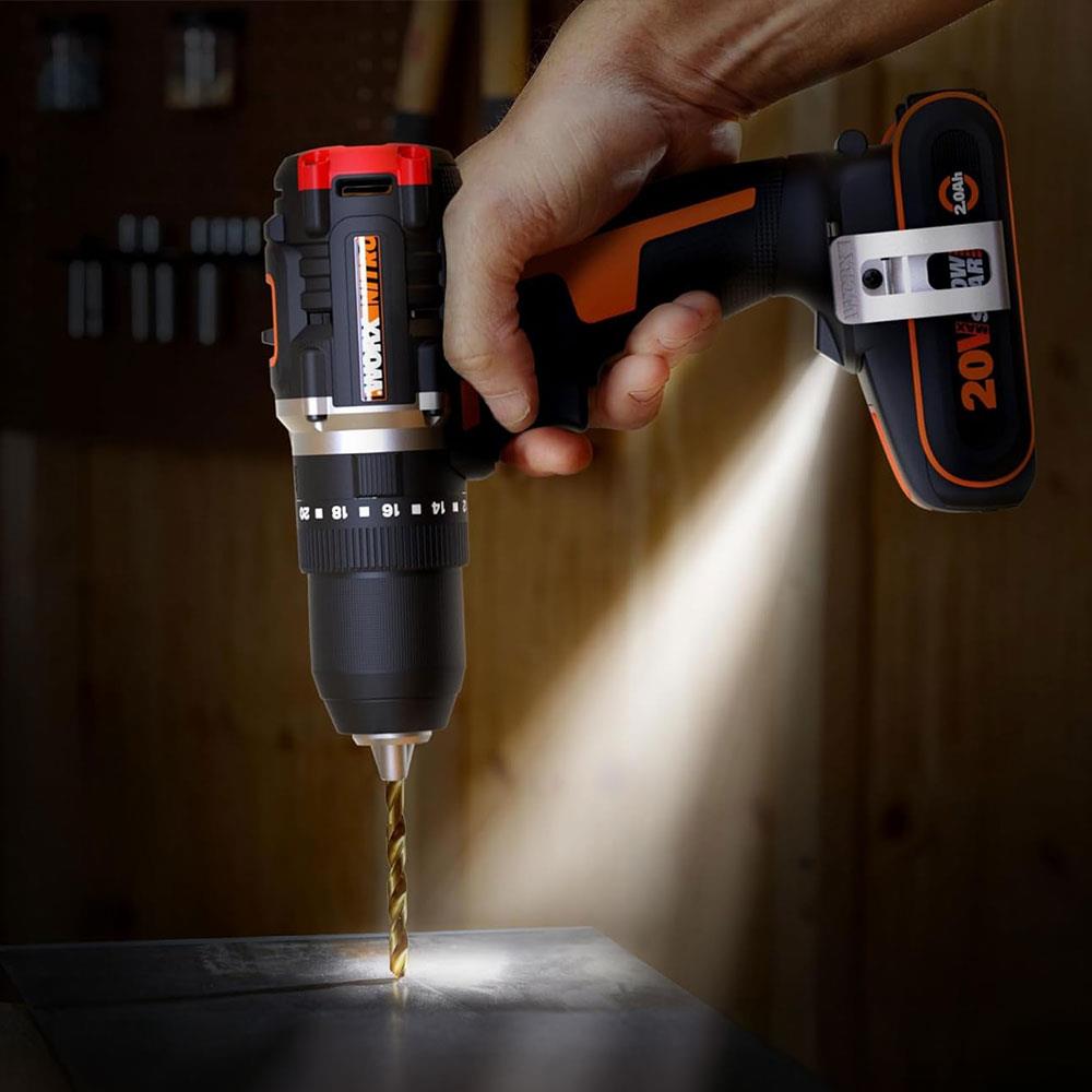 Worx WX925 20Volt/2.0Ah Li-ion Çift Akülü Kömürsüz Profesyonel Darbeli Matkap+WX265 Kömürsüz Darbeli Tornavida Kombo Set ne işe yarar