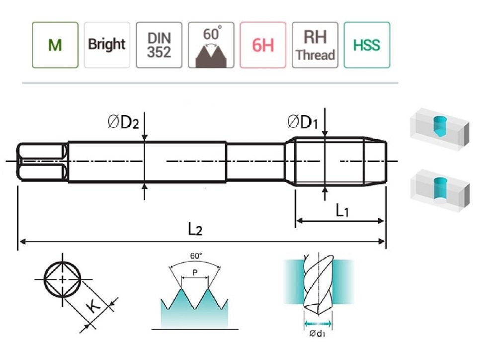 YG-1 El Klavuzu 3'lü Set HSS-DIN352 (Ölçü Seçiniz) nasıl kullanılır