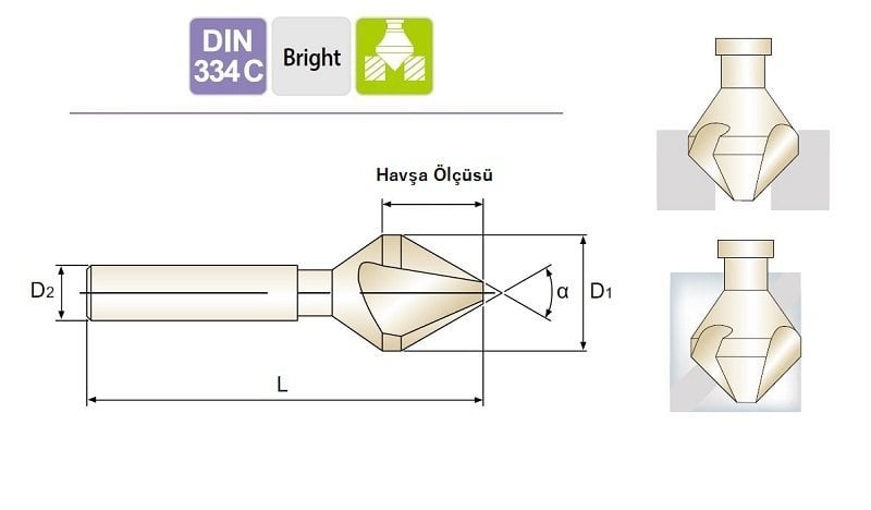 YG-1 Havşa Freze 3 Ağızlı 60 Derece HSS (Ölçü Seçiniz) nereden bulurum