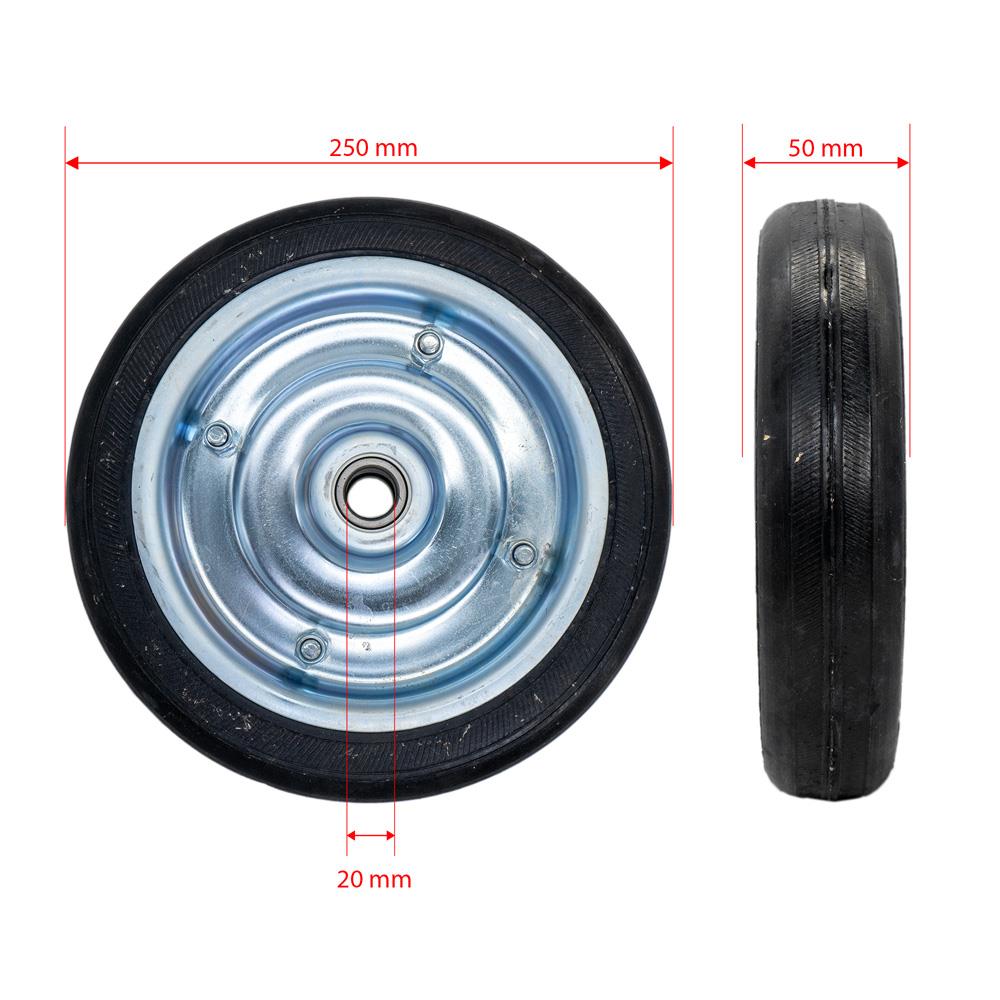 Yük Taşıma Dolgu Lastik Teker Çelik Saç Jant 250 x 50 mm ne işe yarar