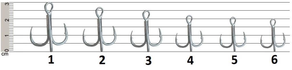 EFFE Japanese Treble 3'lü Çapraz Olta İğnesi 6 Adet Üçlü İğne Tablosu