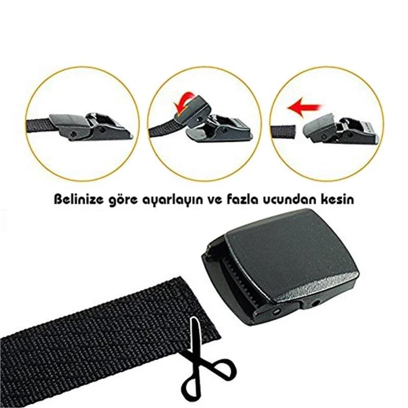 Evolite 115cm Stretch Belt Esneyebilen Outdoor Kemer Siyah