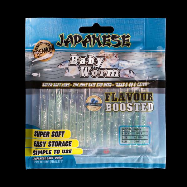 Japanese Baby Worm Orman Meyvesi Aromalı LRF Silikon Solucan Yem 316