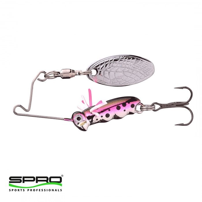 SPRO Larva Spinner Bait 4cm 7g Kaşık Üçlü İğne Rainbow Trout