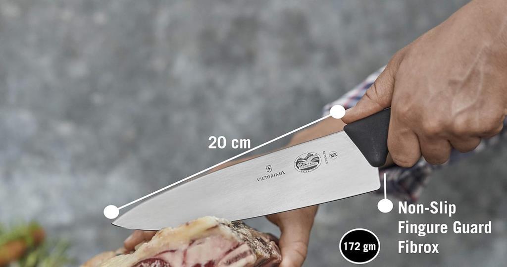 Victorinox 20cm Ekstra Geniş Dilimleme Bıçağı 5.2063.20 Siyah