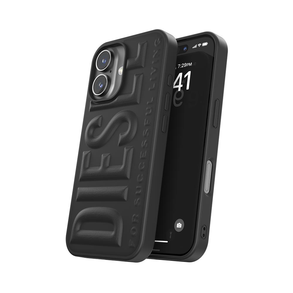 Diesel iPhone 16 Uyumlu 3D Biscotto Kılıf - Siyah