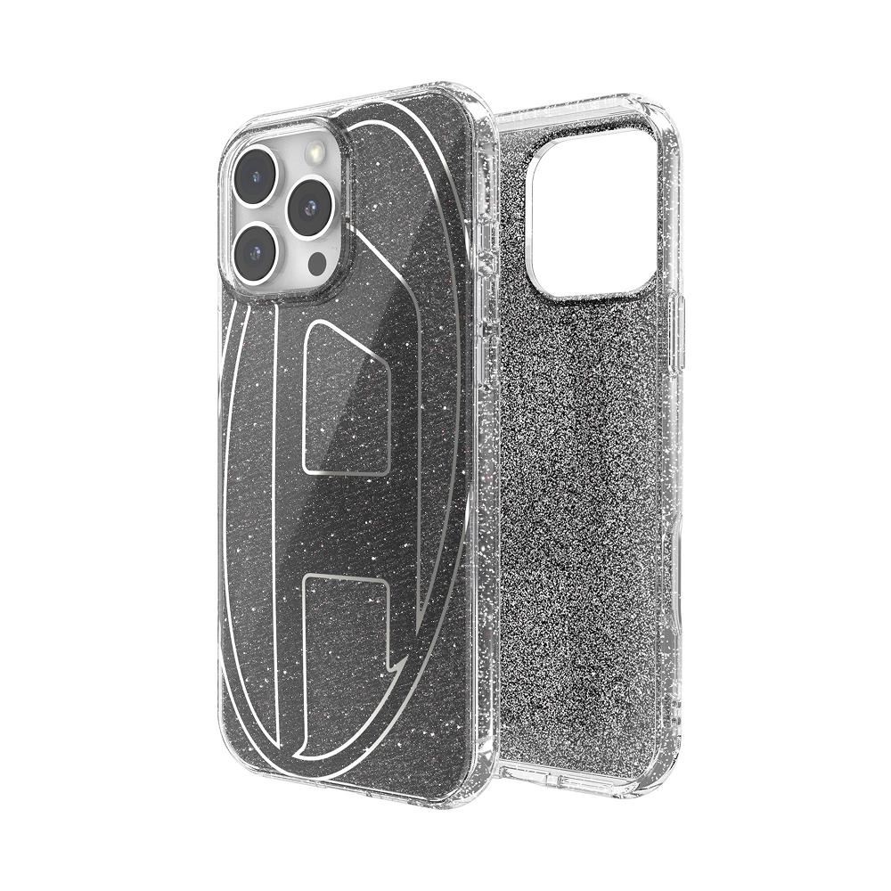 Diesel iPhone 16 Pro Max Uyumlu Oval D Simli Kılıf - Siyah