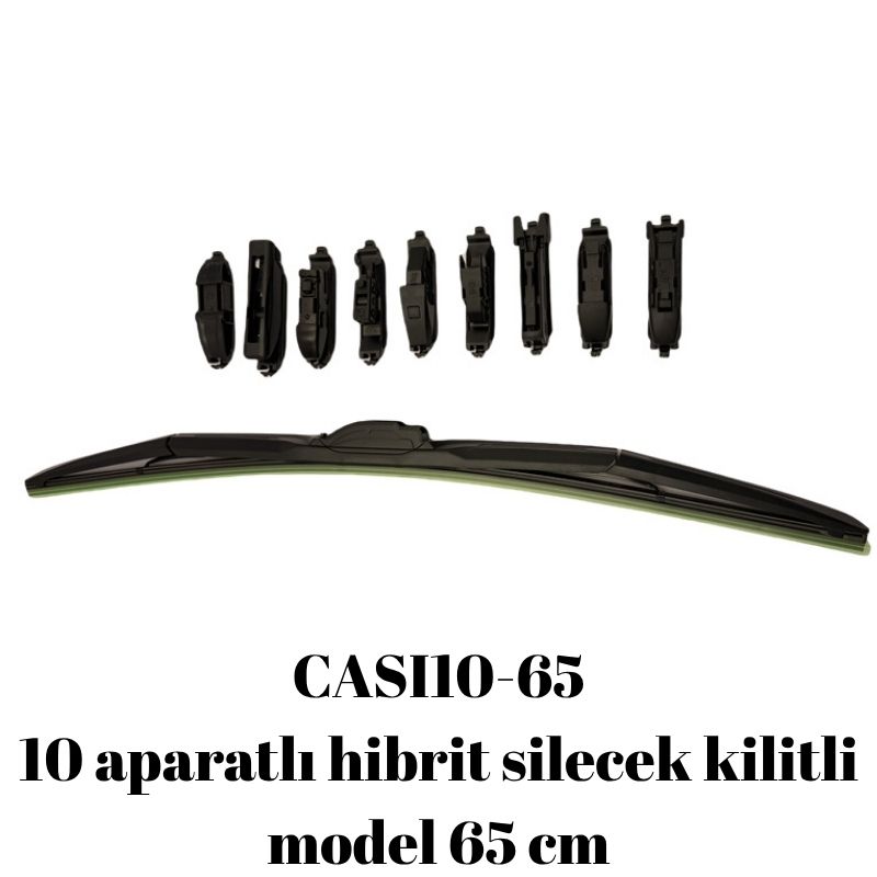 10 aparatlı hibrit silecek kilitli model 65 cm / CASI10-65
