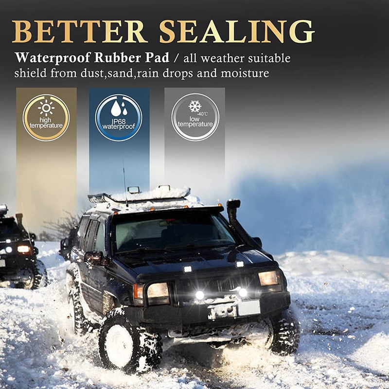 Yuvarlak flaş Çakarlı sis lambası 12-24 Güçlü Işık