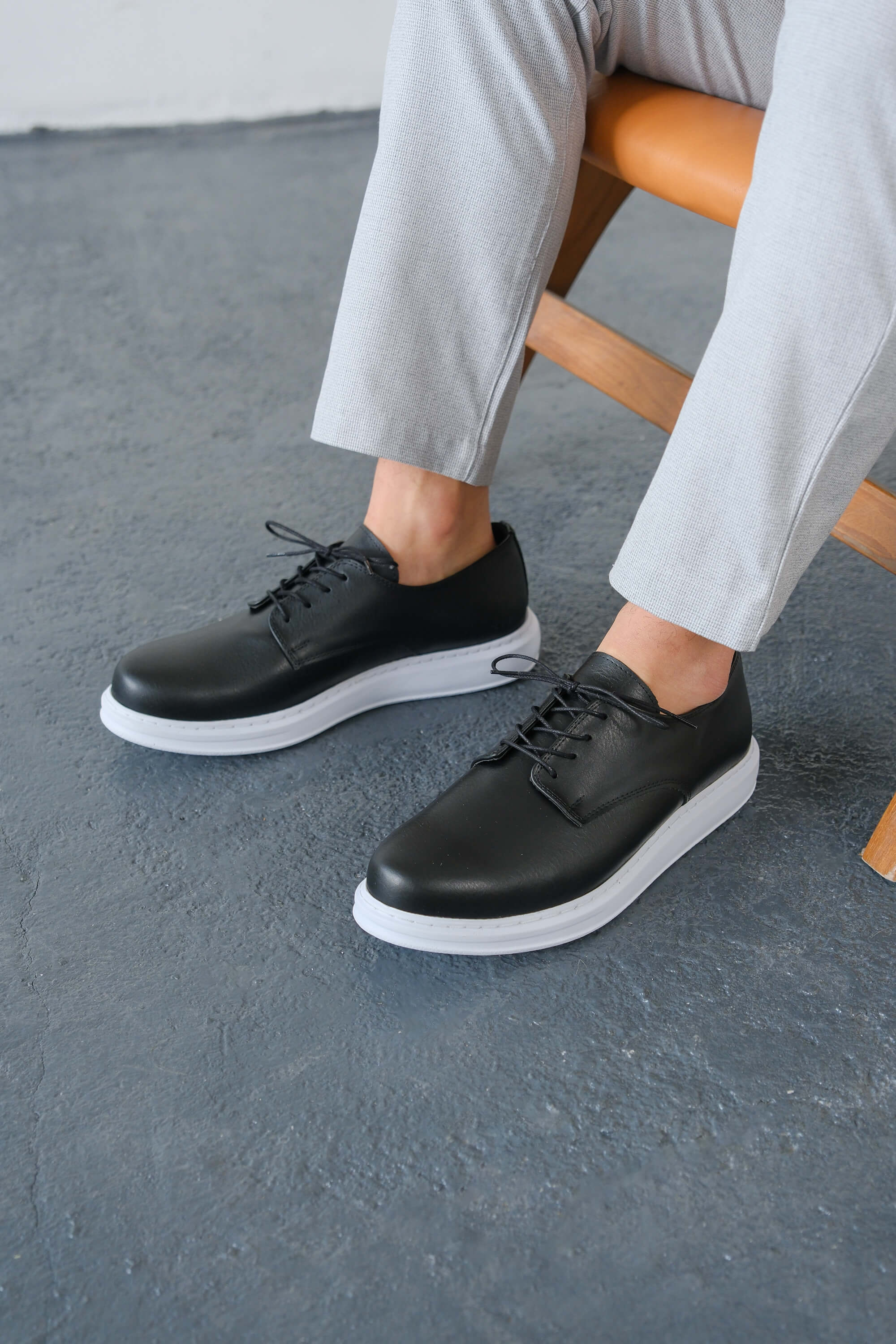 MN003 - CBT Pelle Classica Erkek Ayakkabı SIYAH - SIYAH - 44 Resim 4