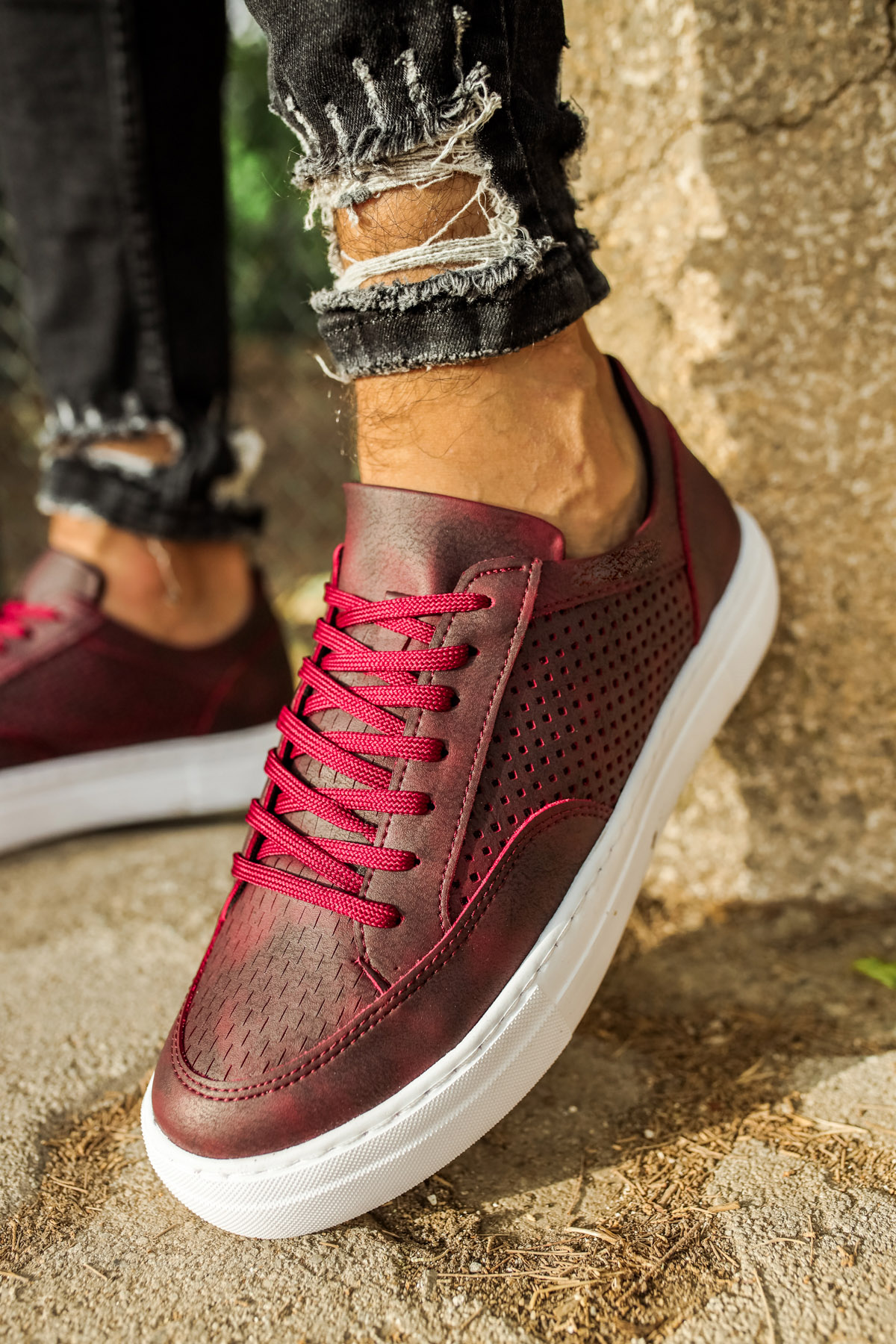 MN015 - CBT First Edition Erkek Ayakkabı BORDO - BORDO - 36 Resim 2