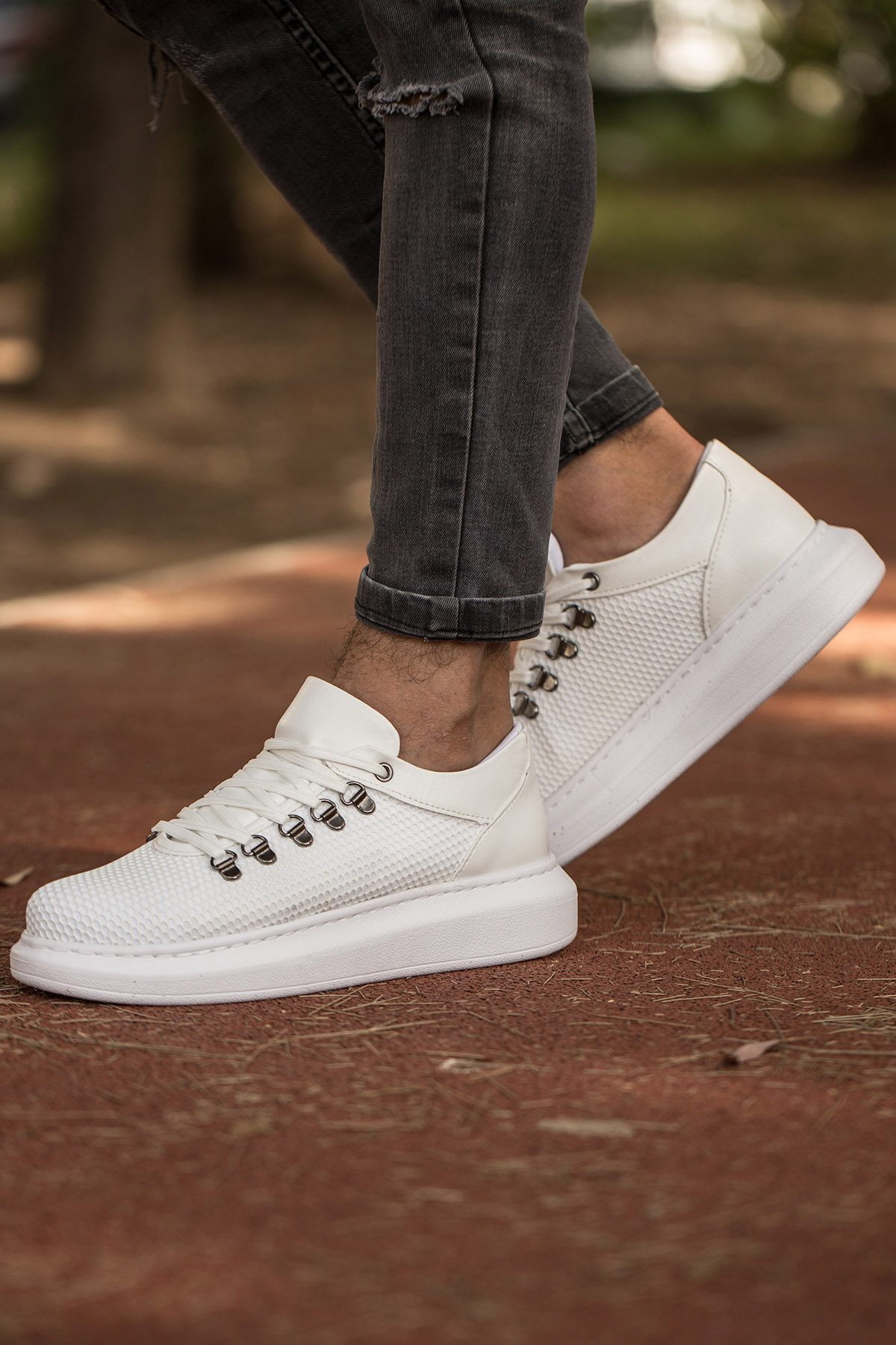 MN021 - CBT Favo Erkek Ayakkabı BEYAZ - BEYAZ - 36 Resim 3