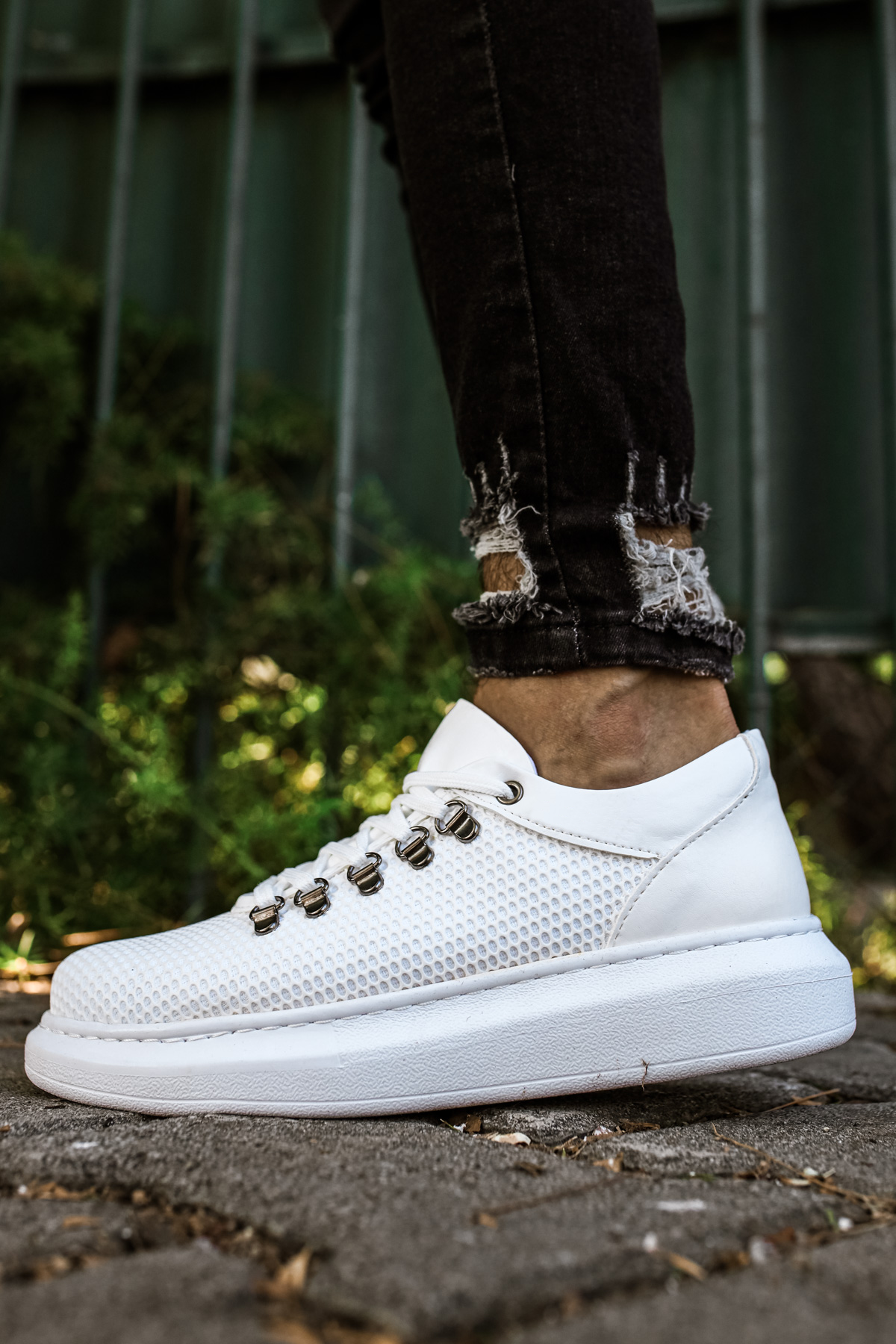 MN021 - CBT Favo Erkek Ayakkabı BEYAZ - BEYAZ - 36 Resim 4