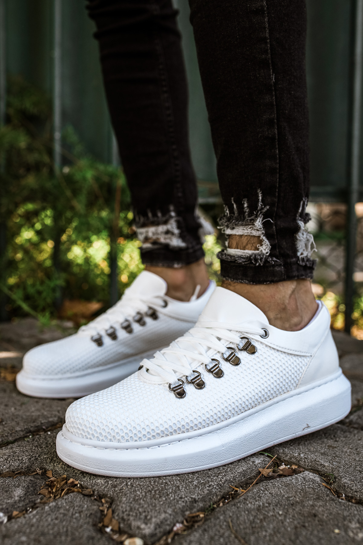 MN021 - CBT Favo Erkek Ayakkabı BEYAZ - BEYAZ - 36 Resim 5