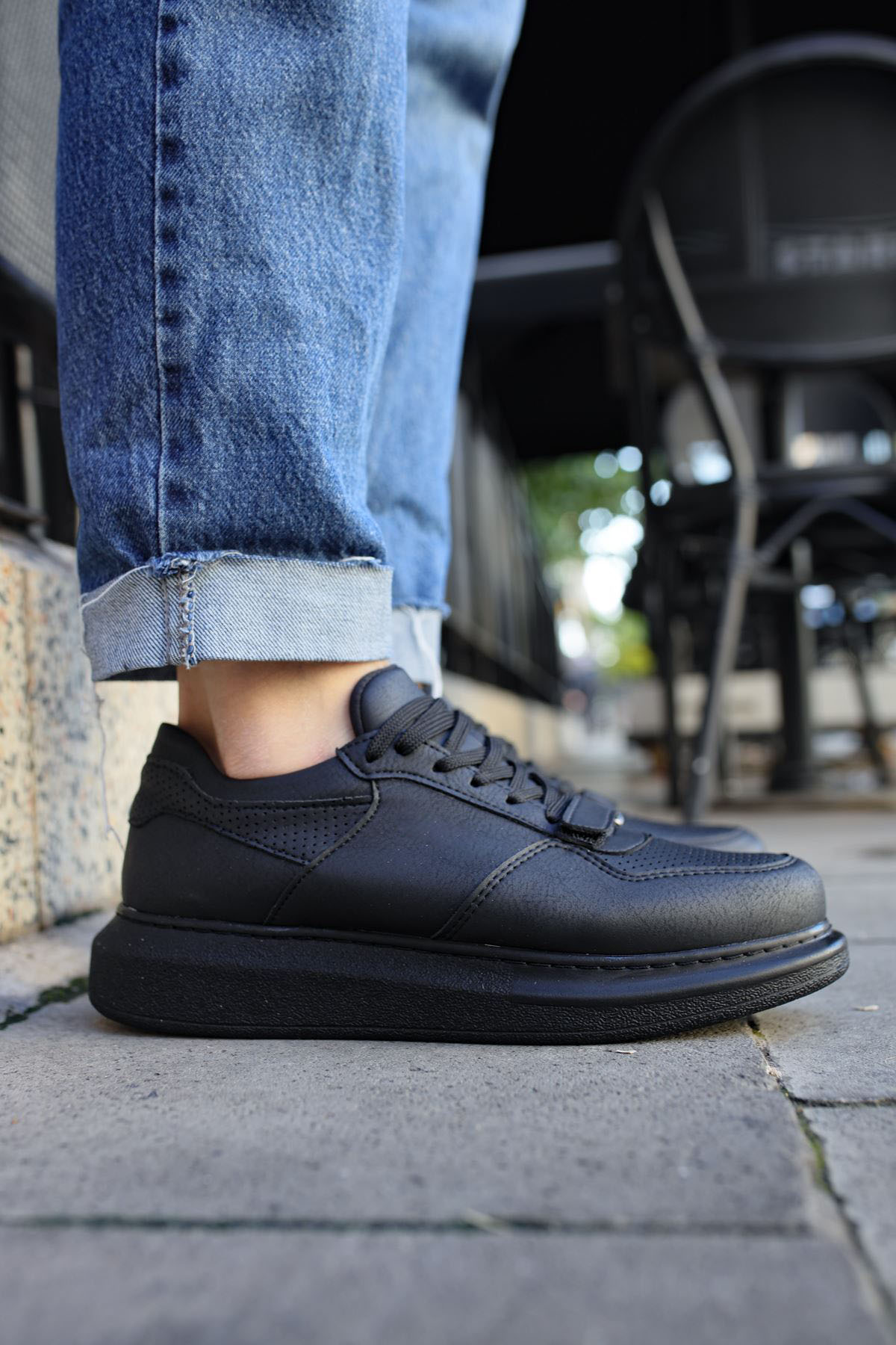 MN073 - CST Flatline Erkek Ayakkabı SIYAH - SIYAH - 39 Resim 4