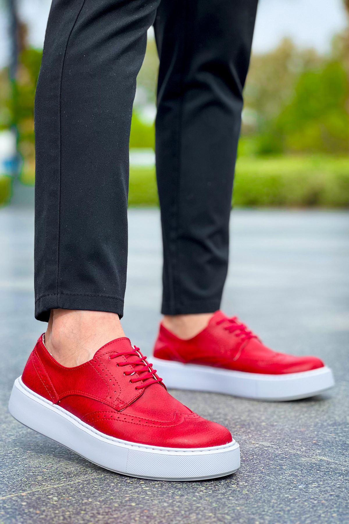 MN149 - CBT Changer Over Erkek Ayakkabı KIRMIZI - KIRMIZI - 41 Resim 4