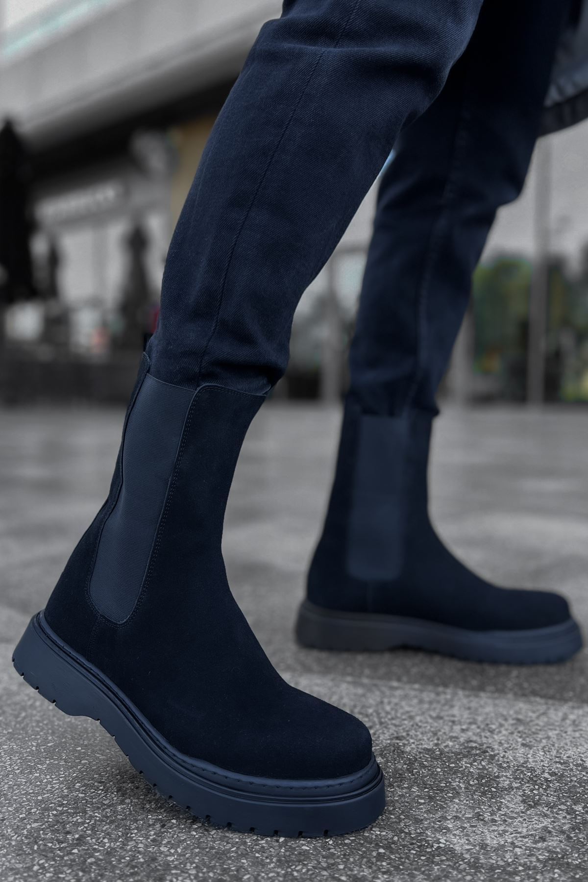 MN223 - SRT Alaska Süet Erkek Bot SIYAH - SIYAH - 40