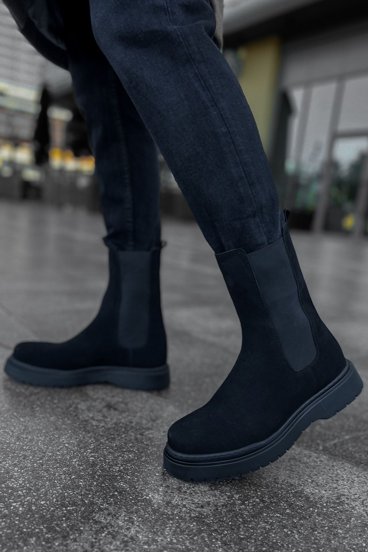 MN223 - SRT Alaska Süet Erkek Bot SIYAH - SIYAH - 40 Resim 3