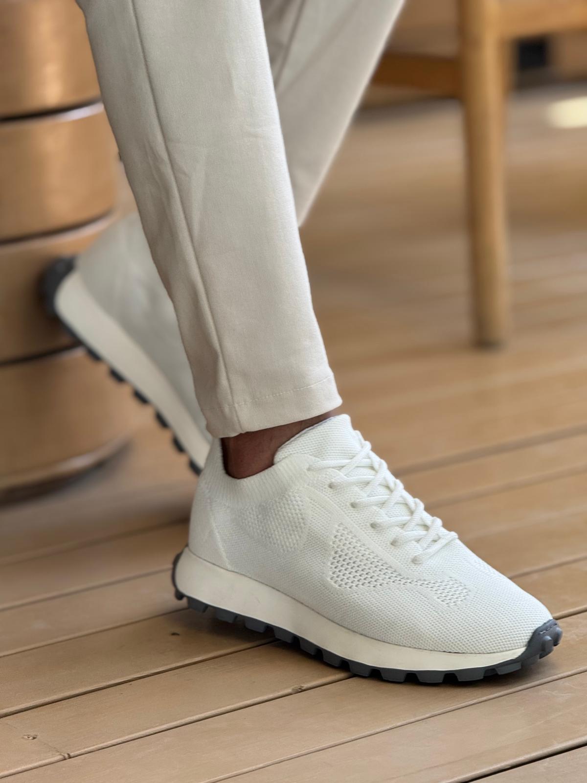 MN2409 - Triko Erkek Ayakkabı BEYAZ - BEYAZ - 40