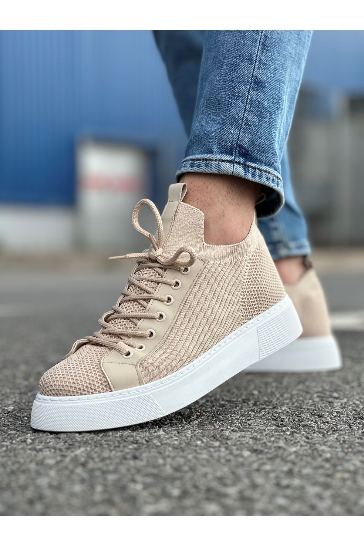 MN2423 - TBT Erkek Ayakkabı BEJ - BEJ - 41 Resim 3