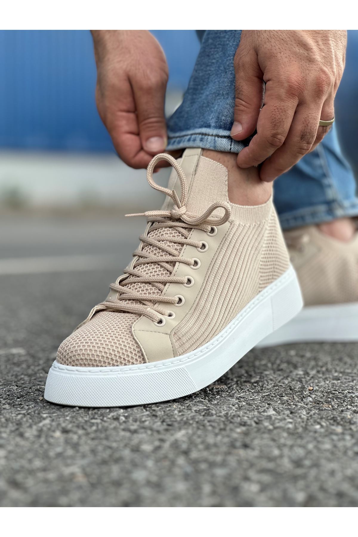 MN2423 - TBT Erkek Ayakkabı BEJ - BEJ - 41 Resim 4
