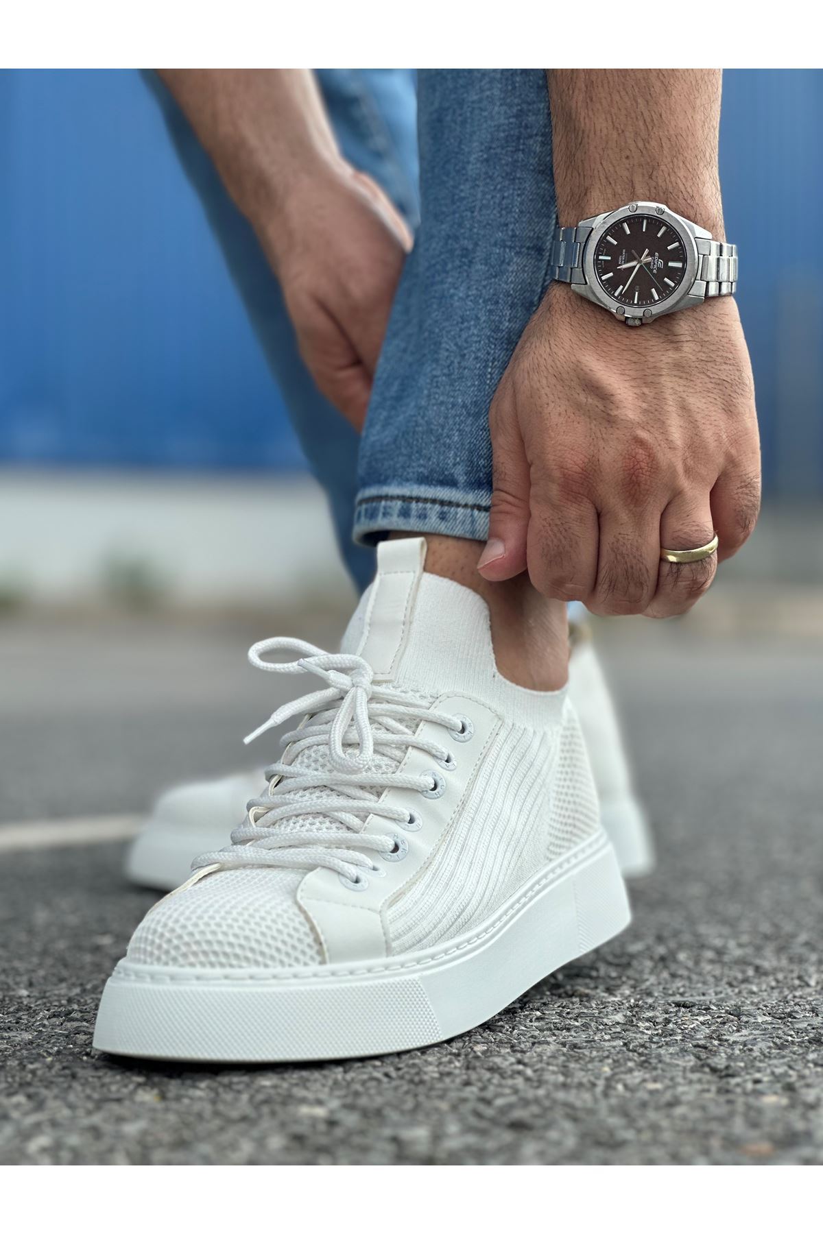 MN2423 - TBT Erkek Ayakkabı BEYAZ - BEYAZ - 41