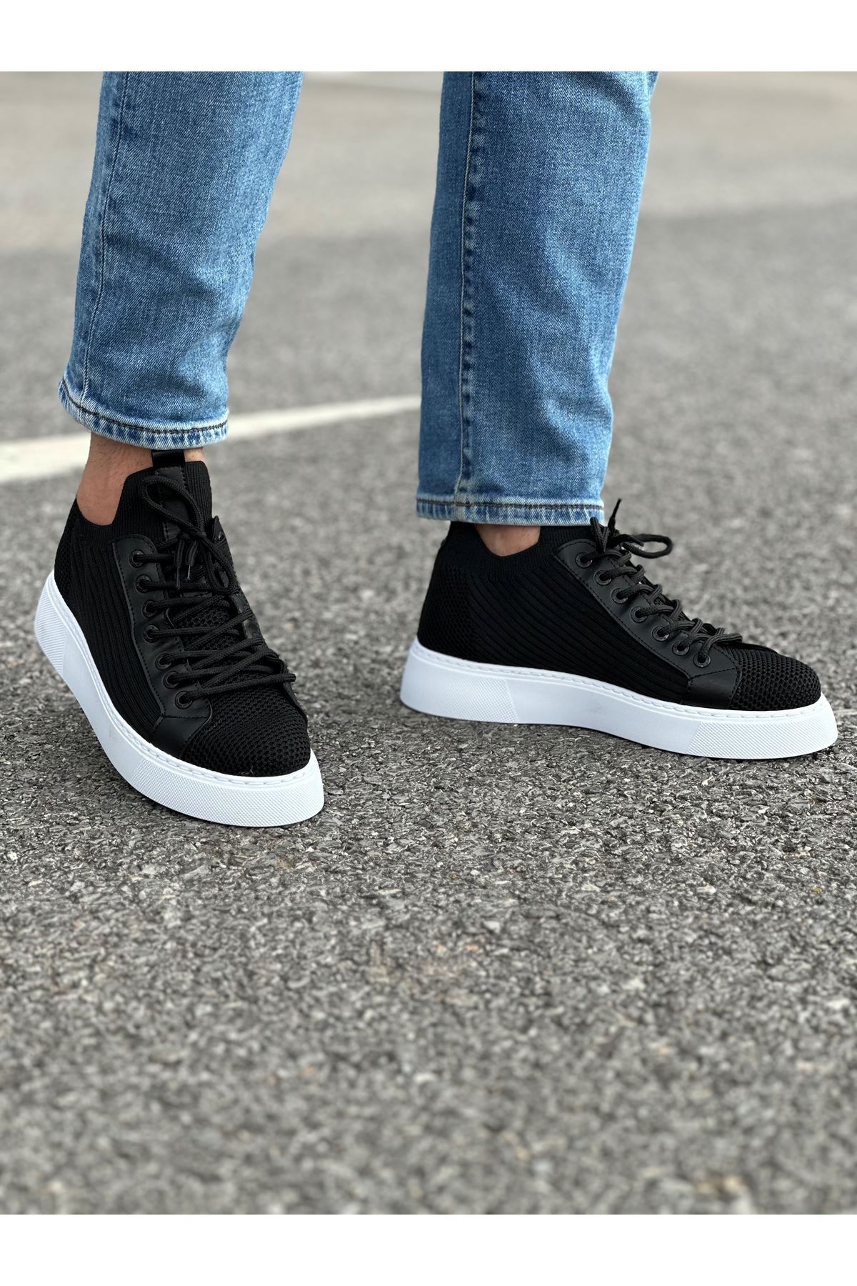 MN2423 - TBT Erkek Ayakkabı SIYAH - SIYAH - 39 Resim 4