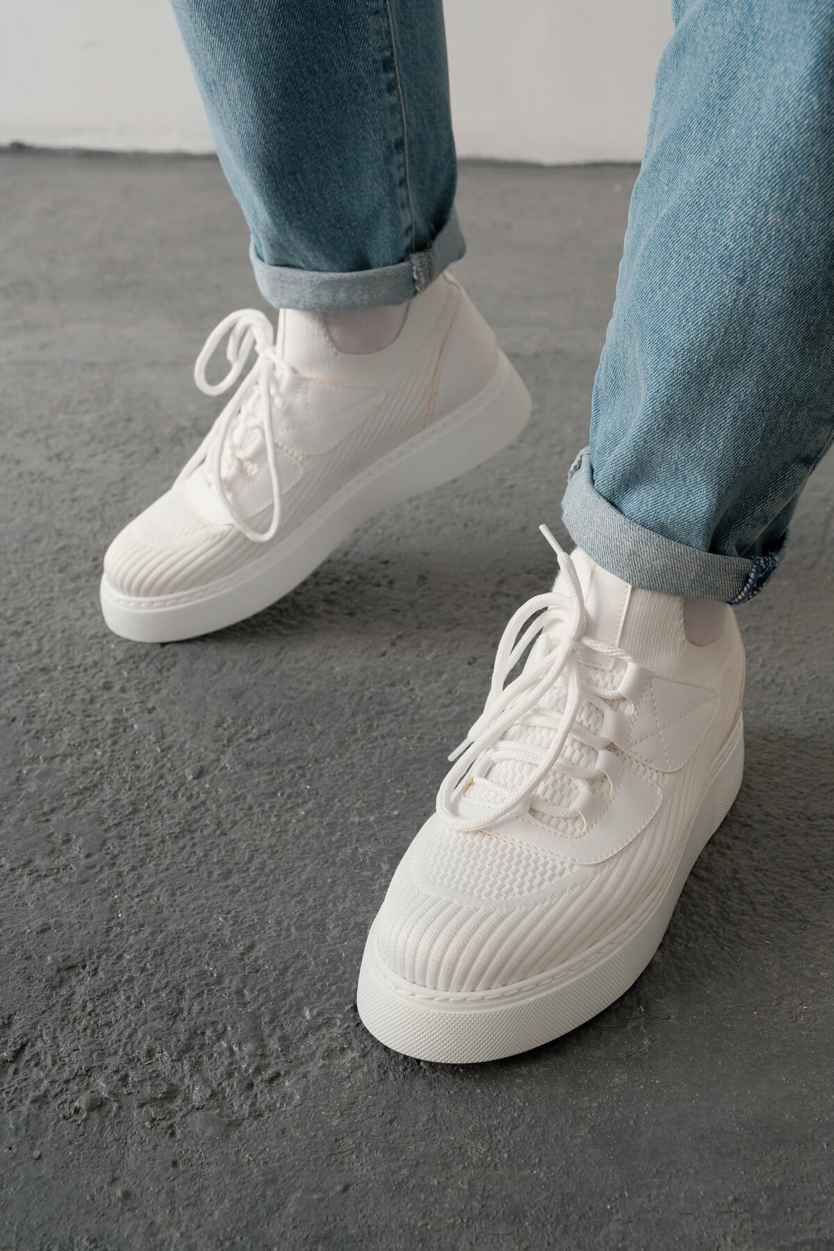 MN2425 - TBT Erkek Ayakkabı BEYAZ - BEYAZ - 43