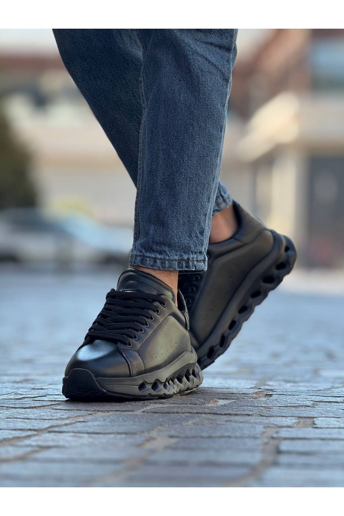 MN2533 - ST Erkek Ayakkabı SIYAH - SIYAH - 42 Resim 3