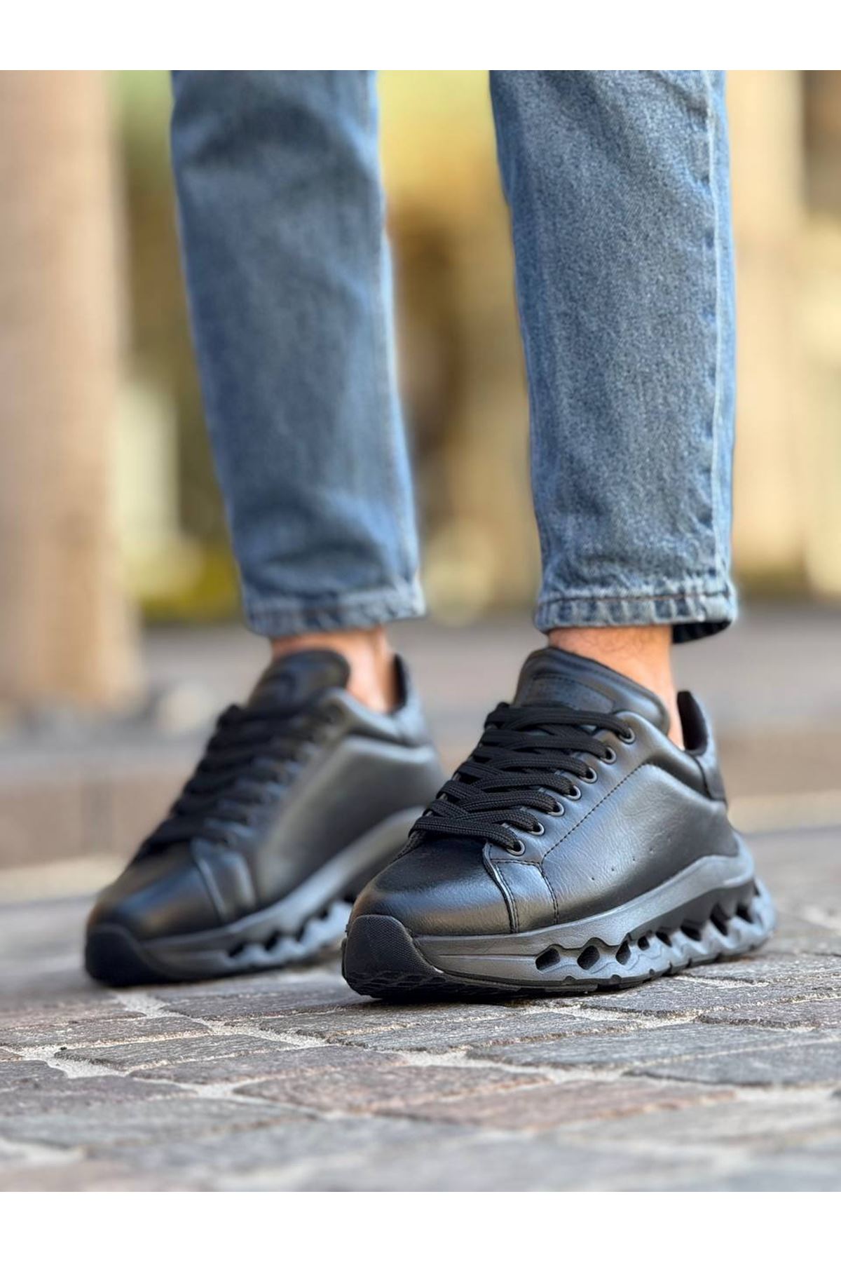 MN2533 - ST Erkek Ayakkabı SIYAH - SIYAH - 42 Resim 4